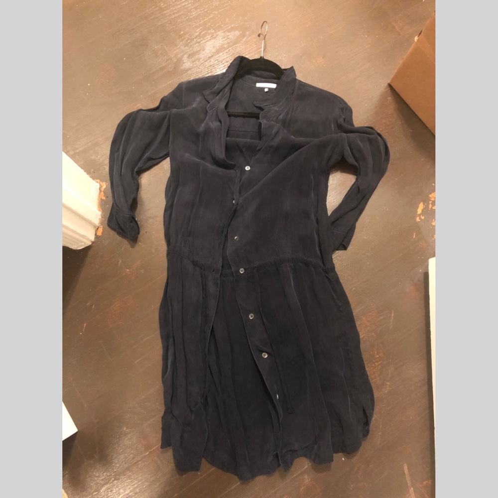 James Peres button up silk dress